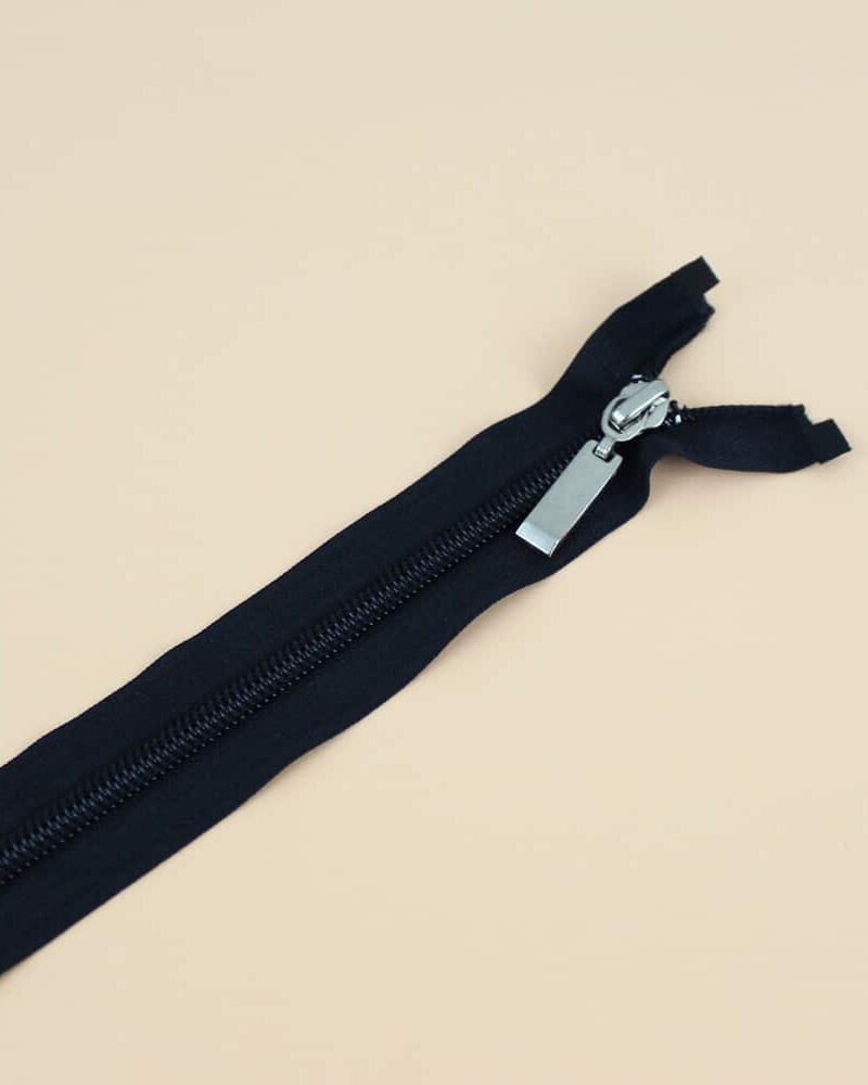 Zip grosse maille noir