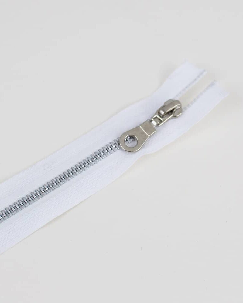 Zip métal blanc blanc