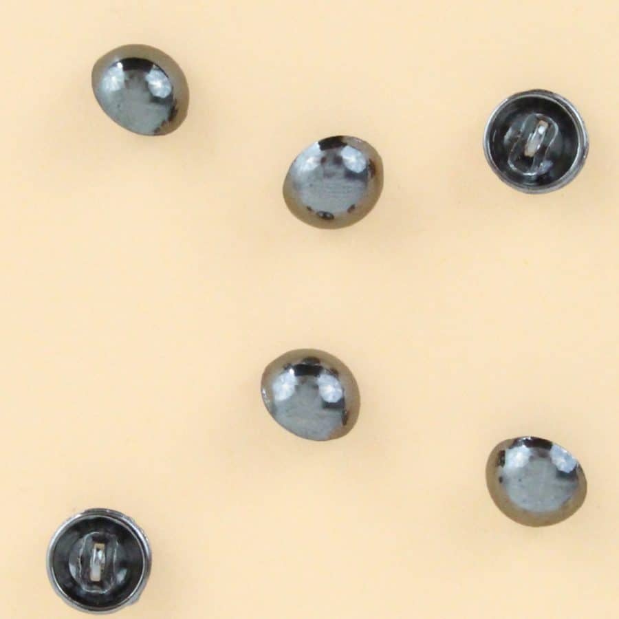 100 Ensembles De Boutons En Métal Noir De 15 Mm