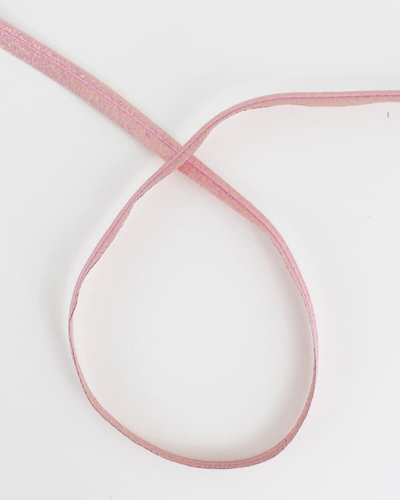 Passepoil fin lurex saumon 10mm