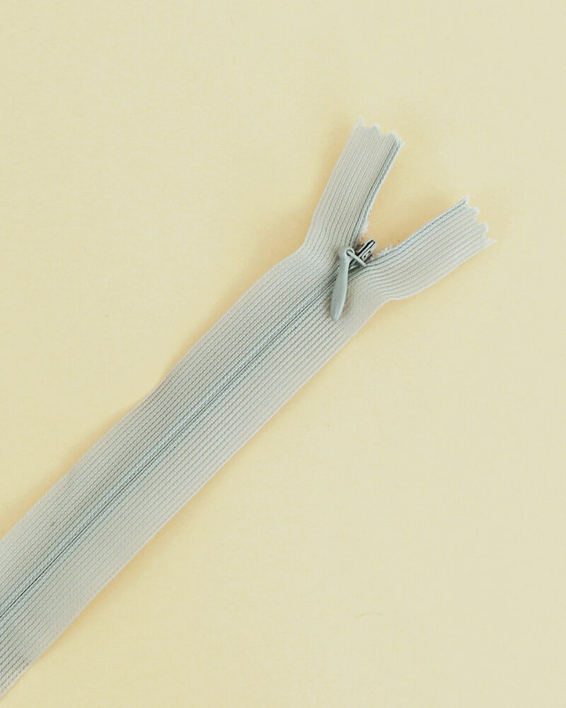 Zip invisible gris clair - Fermeture à glissière