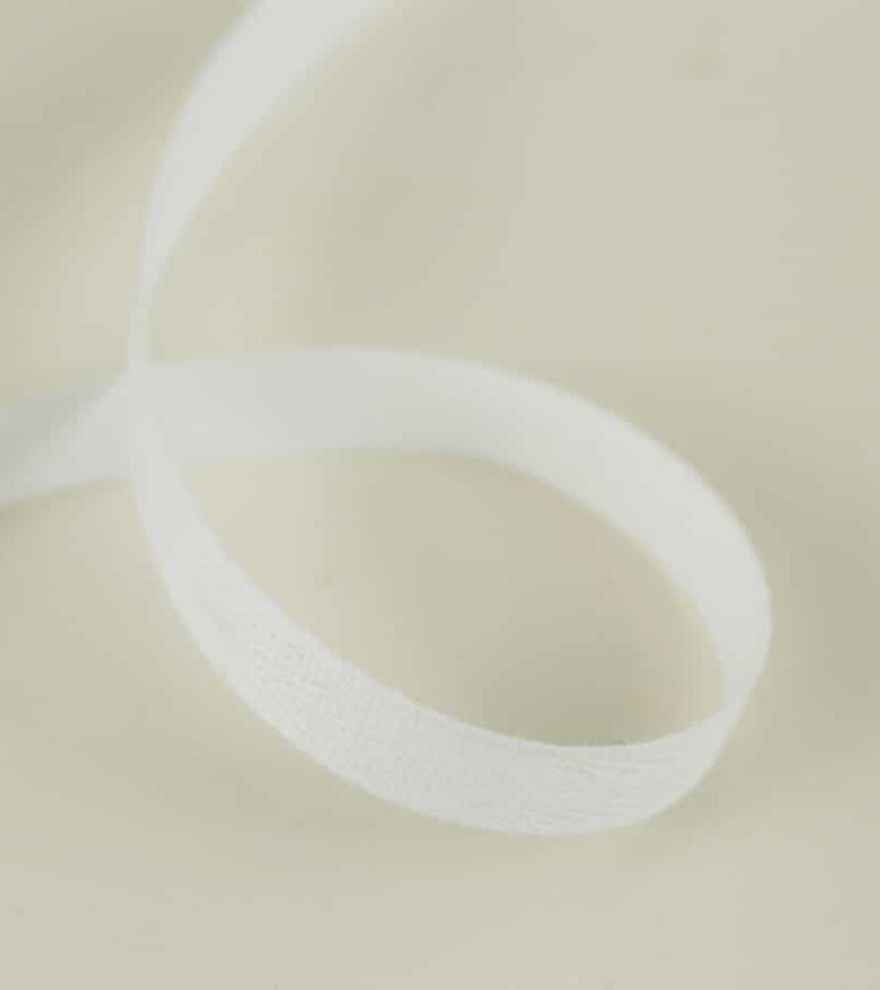 Ruban sergé blanc en coton 10,5mm