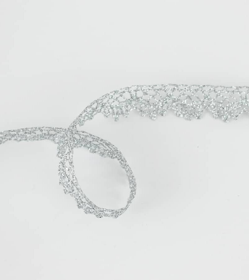 Galon dentelle argent 17mm
