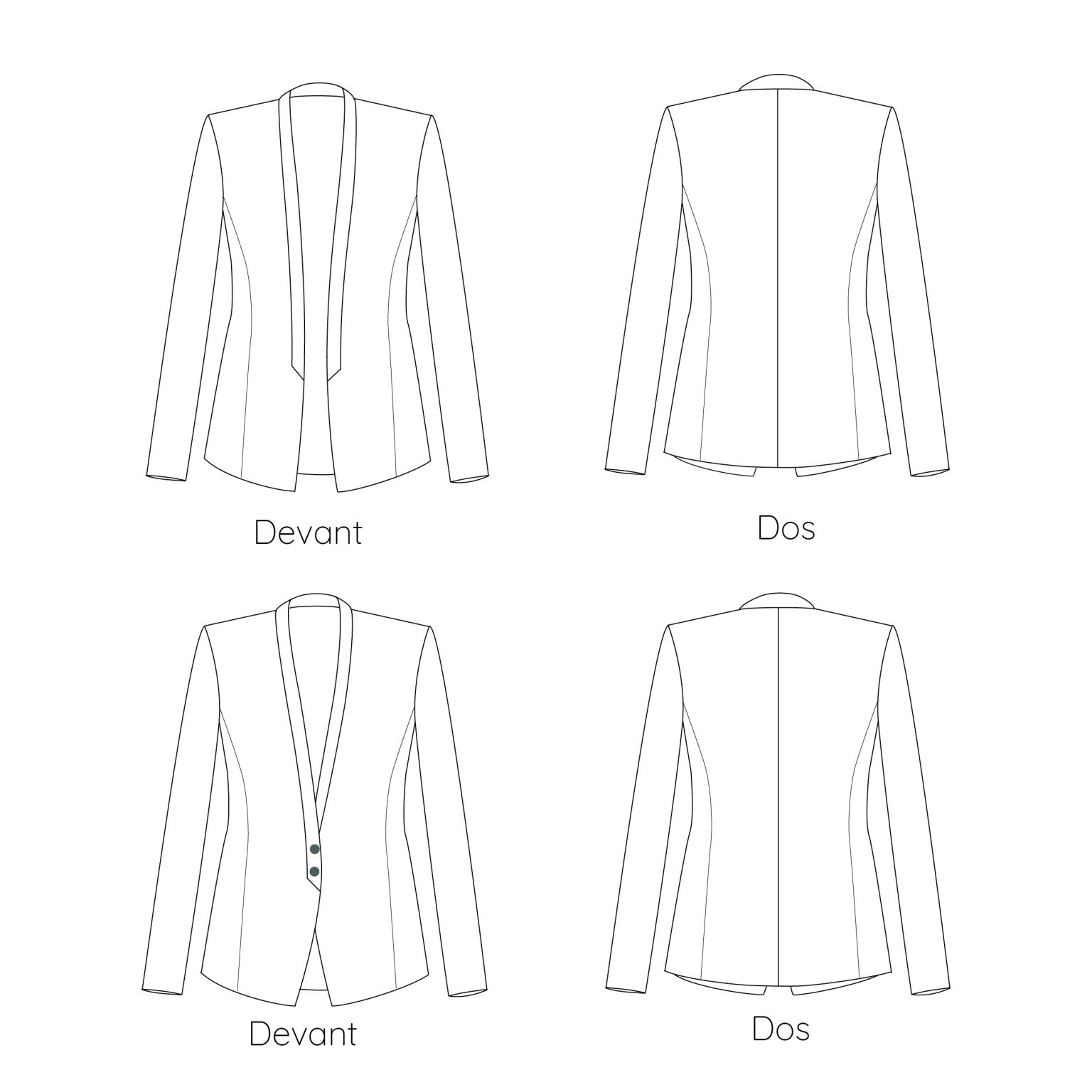 Patron Veste cintrée - Monica