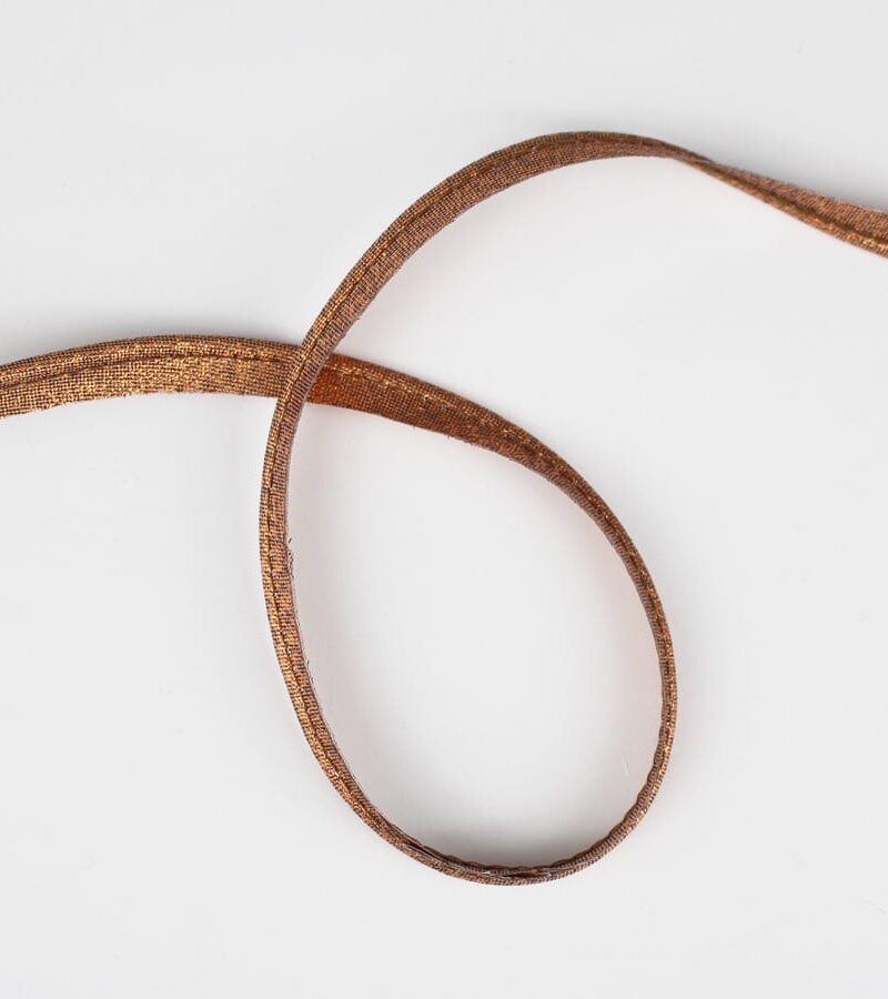 Passepoil fin lurex cuivre