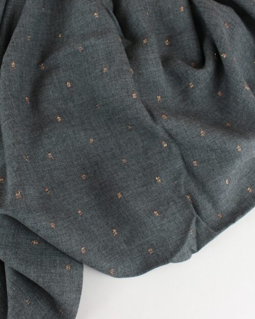 Viscose plumetis cuivré - gris