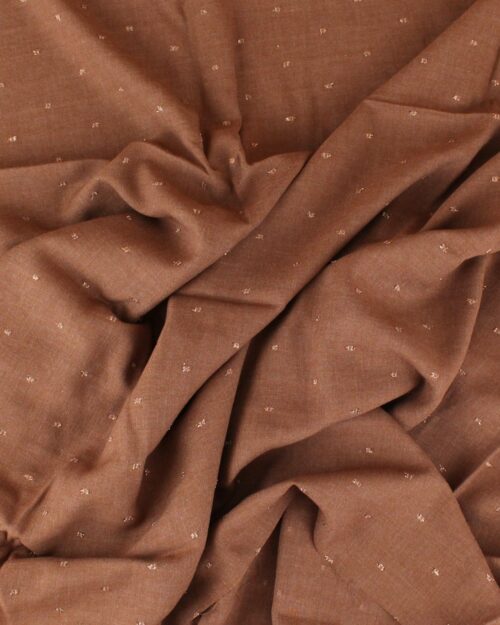 Viscose plumetis cuivré - noisette
