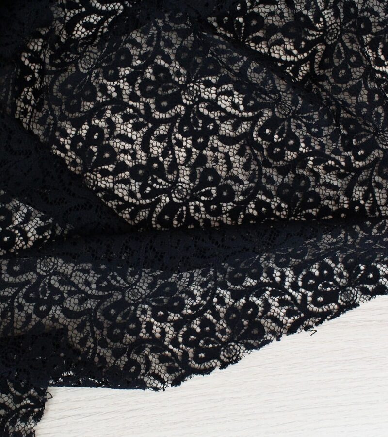 Dentelle Fleurs - noir