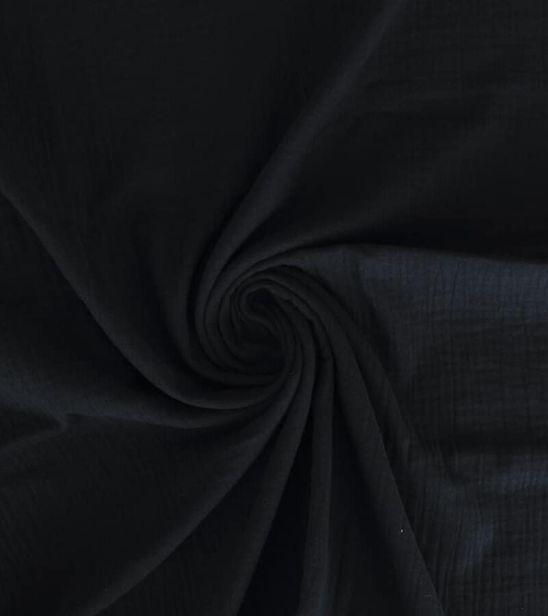 Tissu Double gaze - noir