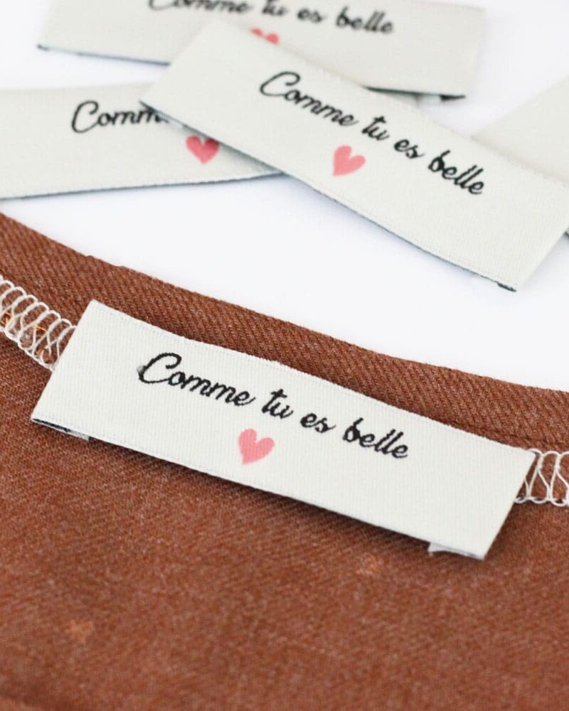 Etiquette à coudre - Comme tu es belle