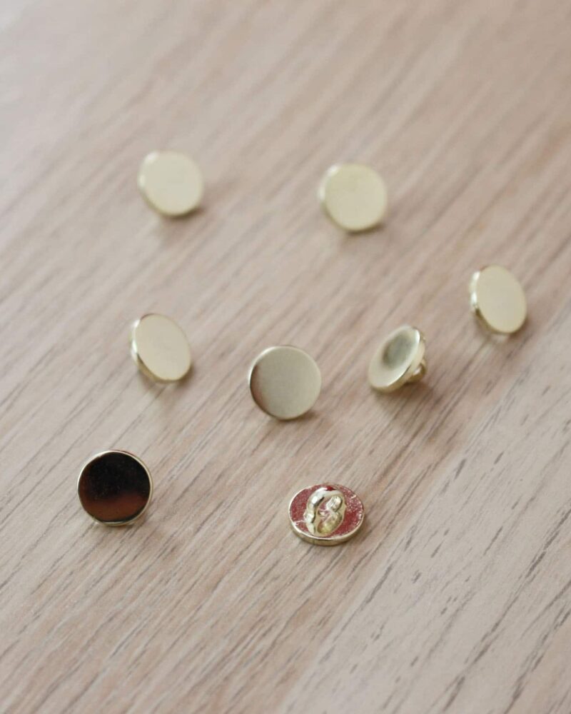 Boutons métal plat - champagne