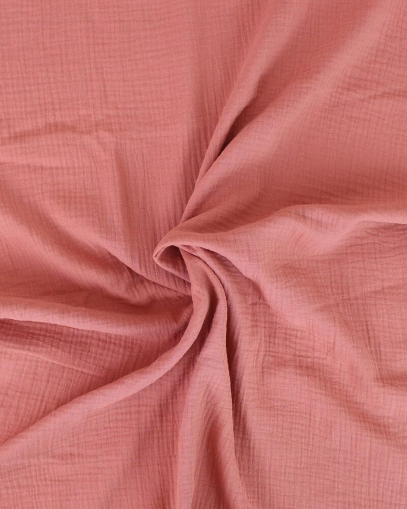 Tissu Double gaze - tea rose