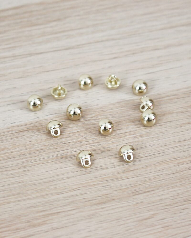 Boutons Métal champagne 10 mm