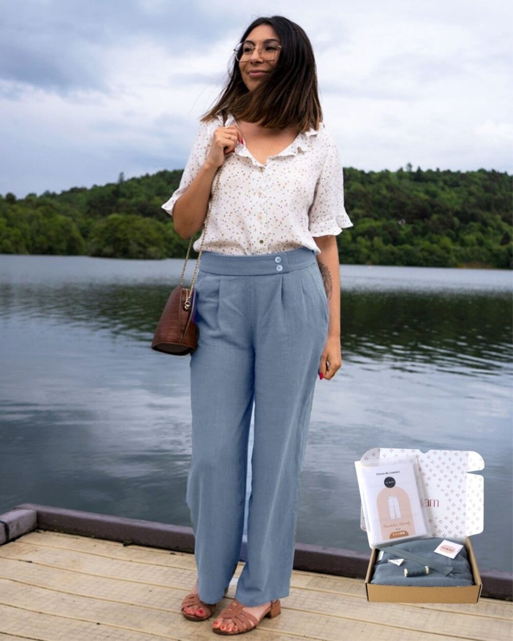 Kit pantalon Wendy - bleu ciel