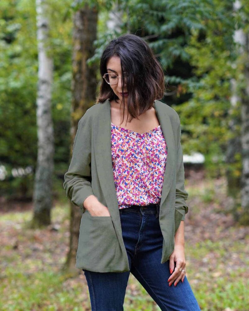 Kit veste Angela - lin kaki
