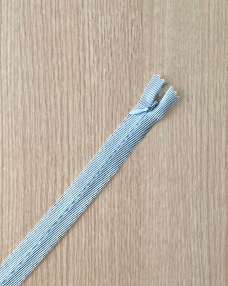 Zip invisible - bleu clair