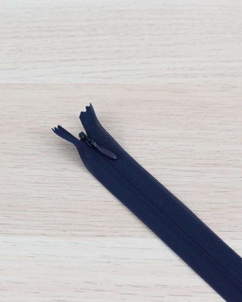 Zip invisible - bleu nuit