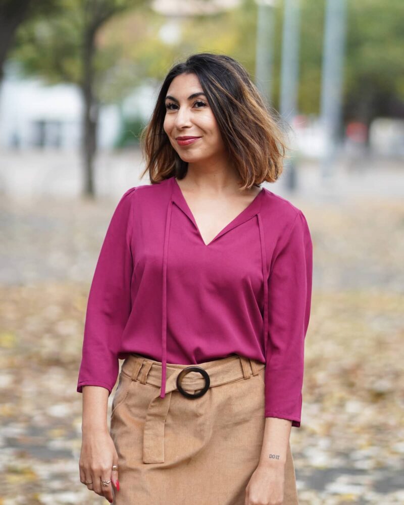 Kit blouse Phoebe - framboise