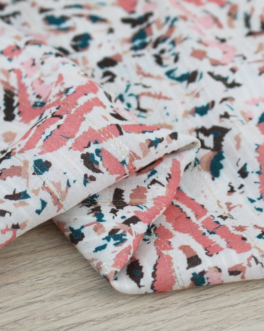 Viscose lurex Artic - rose
