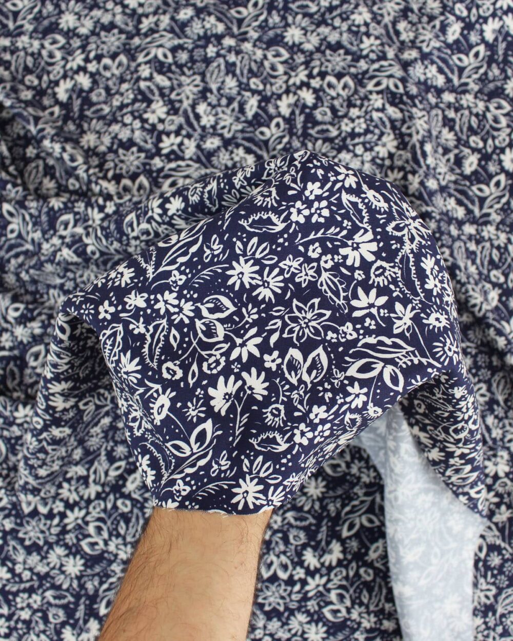 Viscose twill Edelweiss - bleu