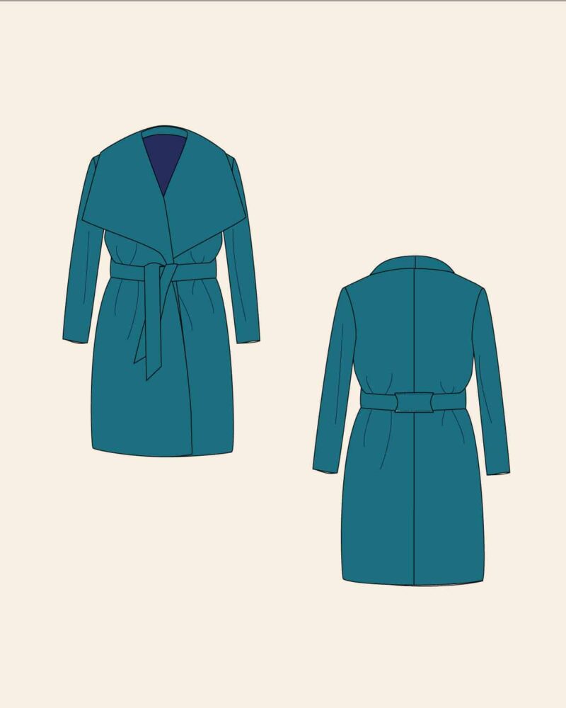 Kit manteau Olga - pétrole