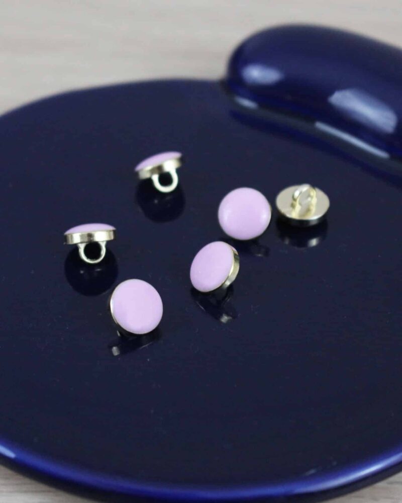 Bouton Elegant - mauve et doré