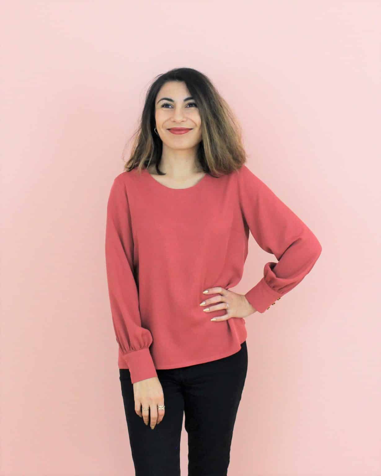 Kit blouse Polly - marsala