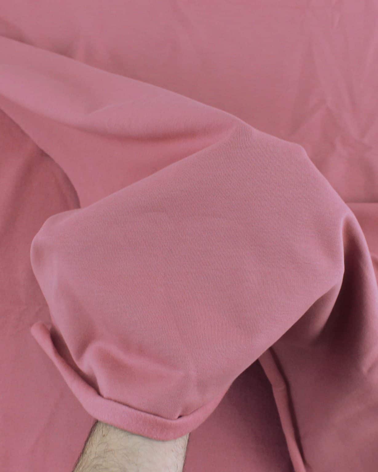 Tissu Sweat - vieux rose