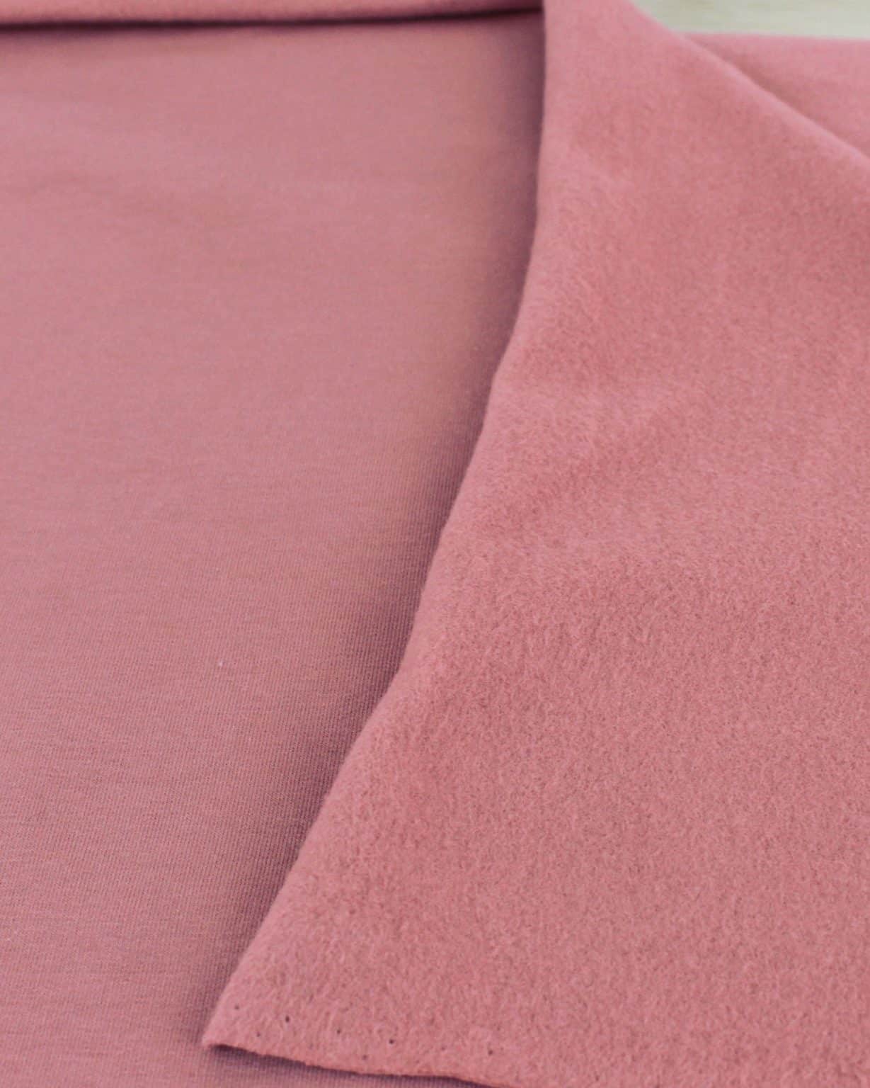 Tissu Sweat - vieux rose