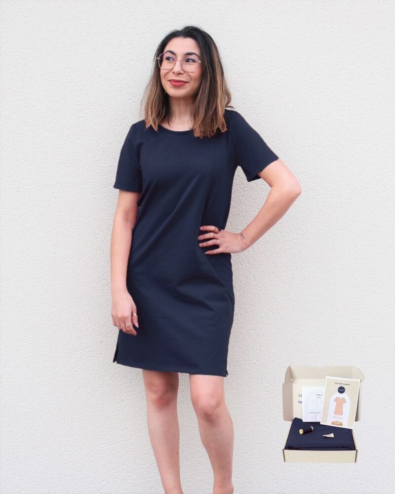 Kit-robe-t-shirt-Tiana-bleu-marine