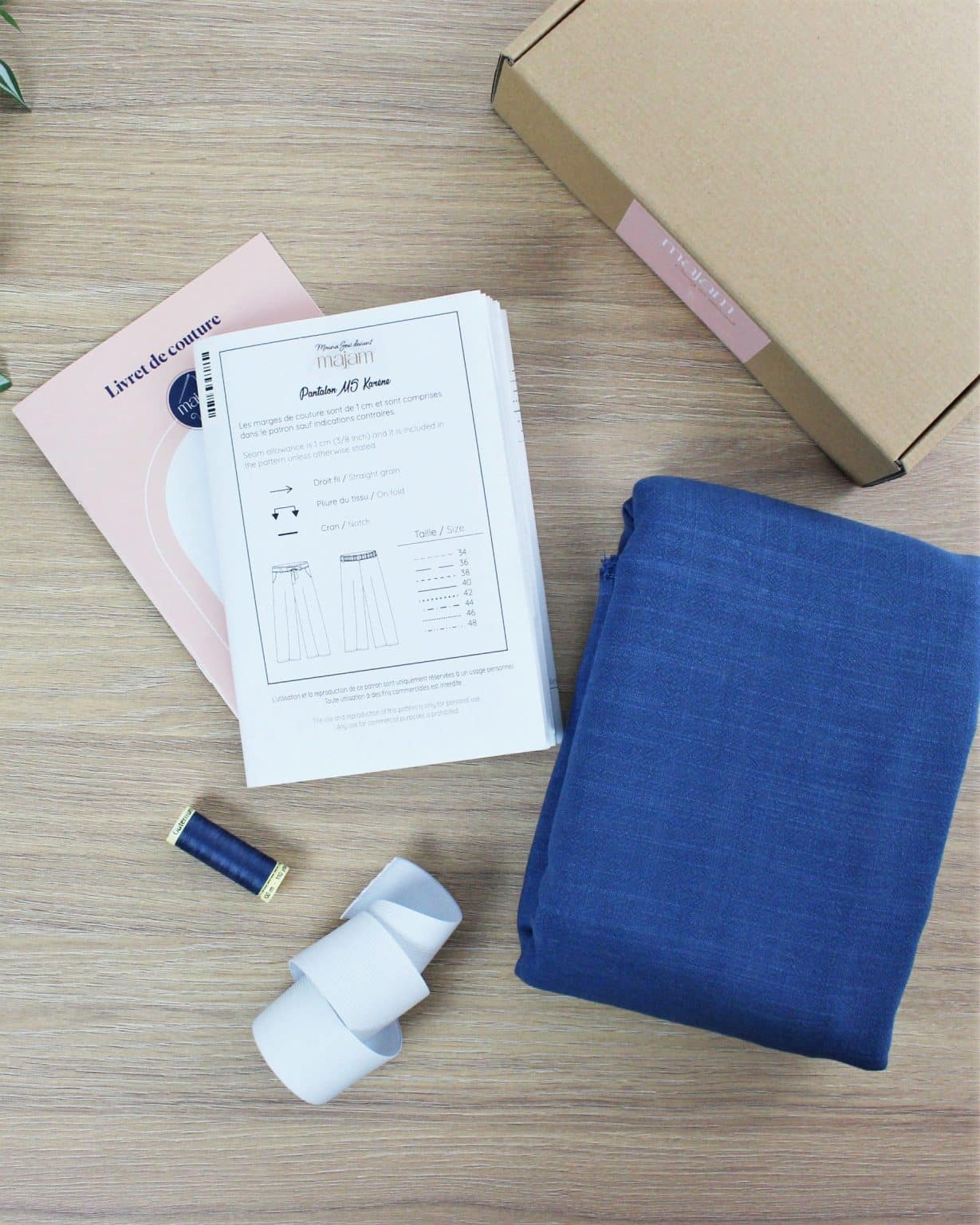 Kit pantalon Karène - bleu jean