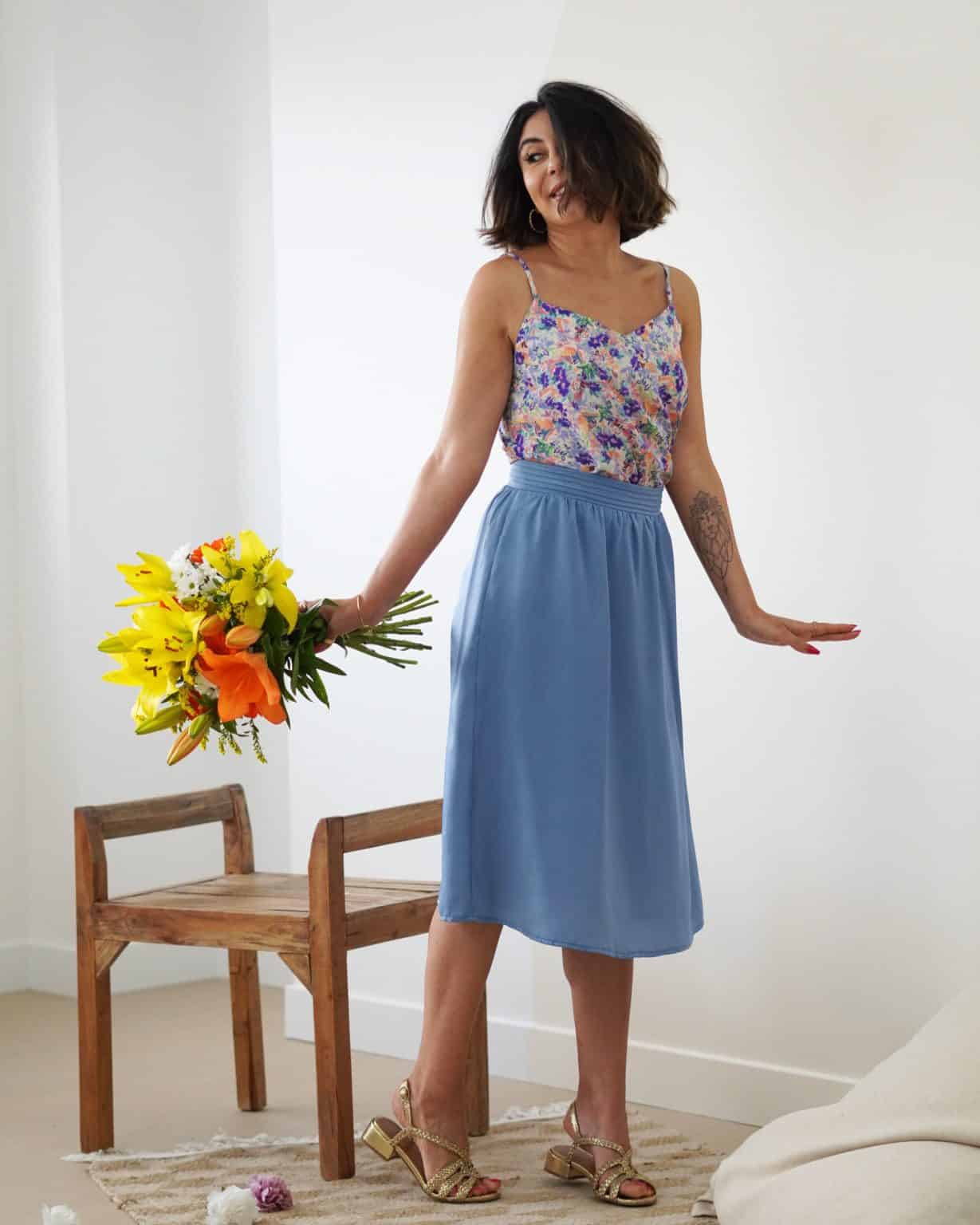 Kit jupe Valentina - bleu jean