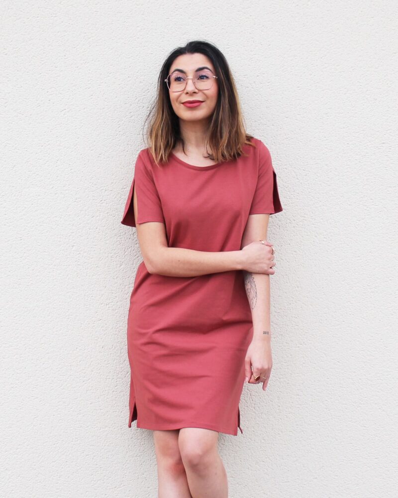 Kit robe t-shirt Tiana - rouge terre