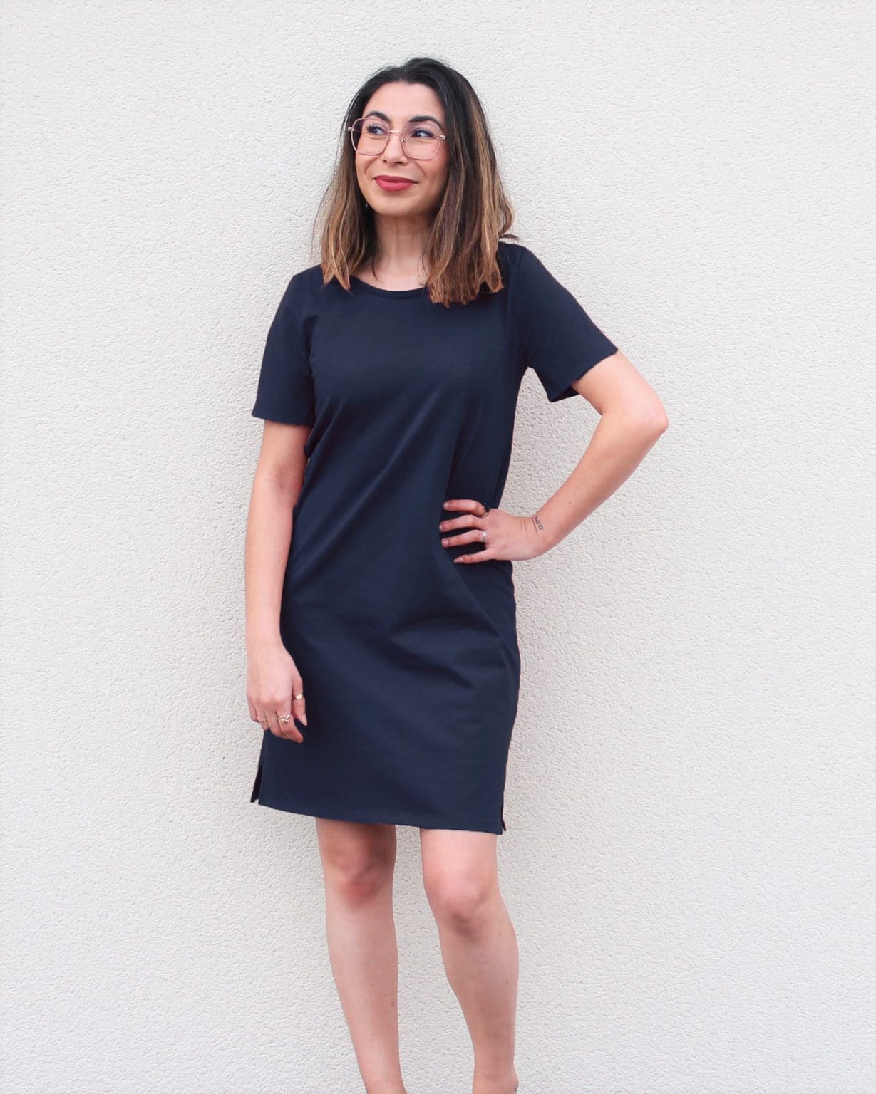 Kit robe t-shirt Tiana - bleu marine