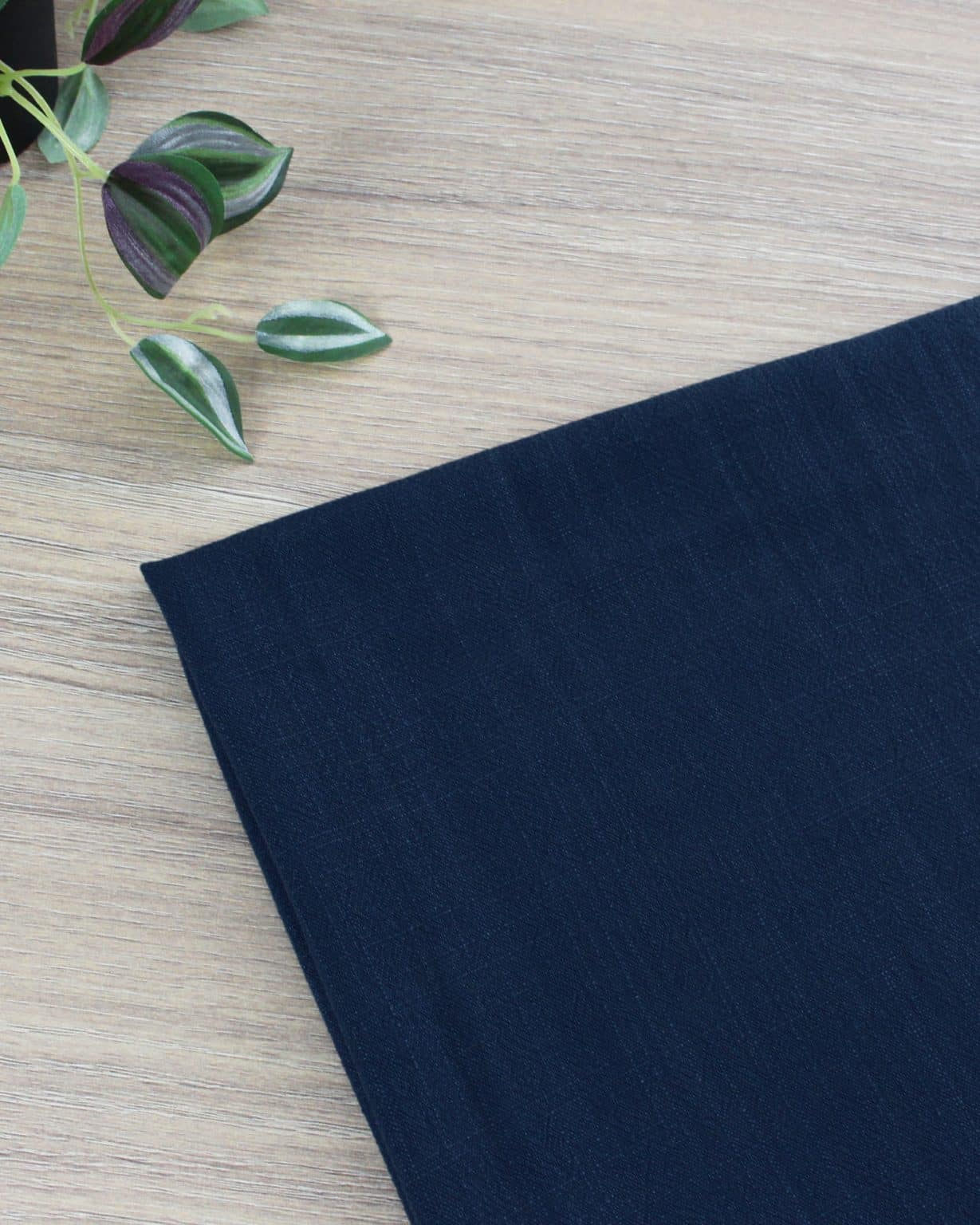 Lin viscose - bleu marine