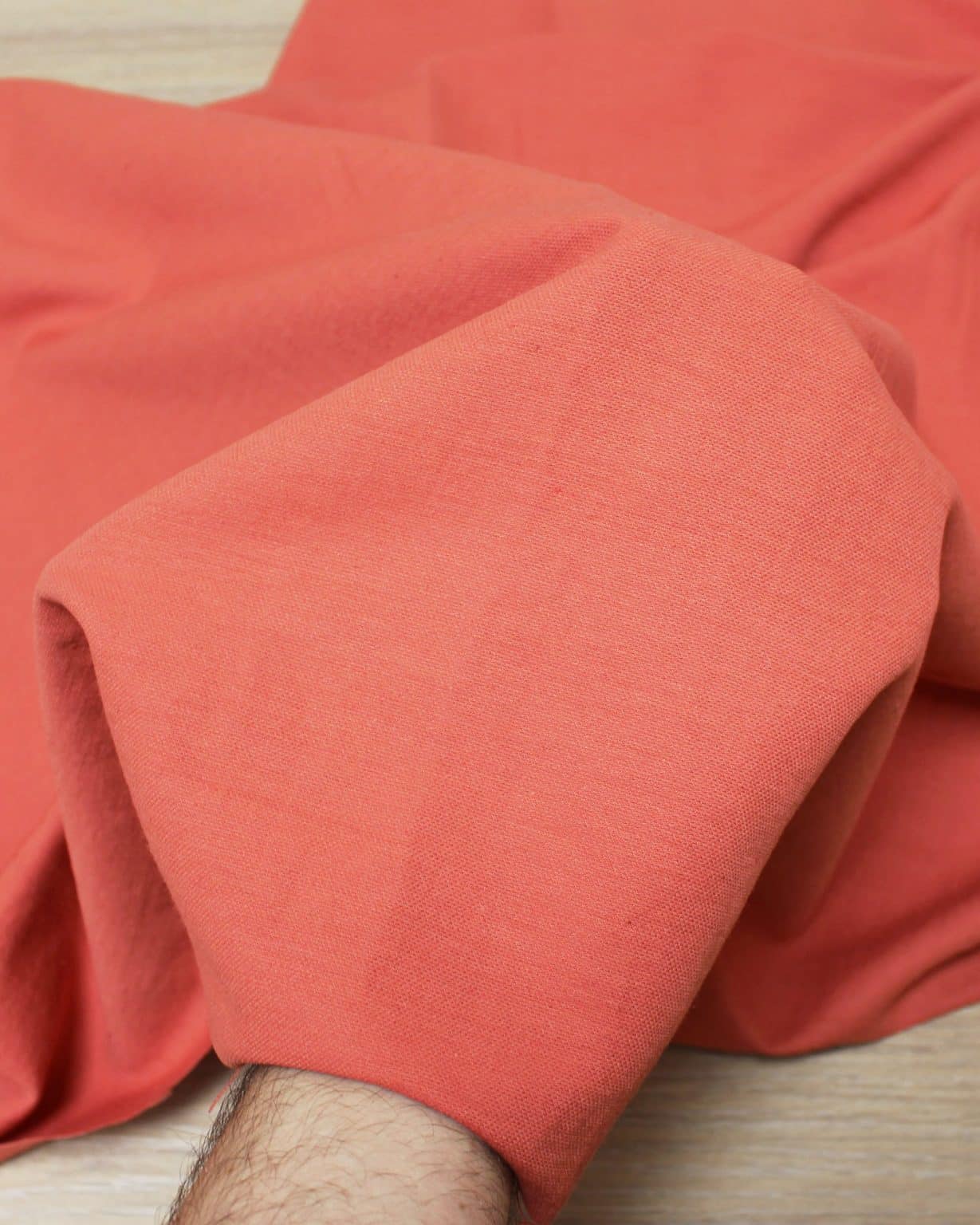 Coton lin - corail
