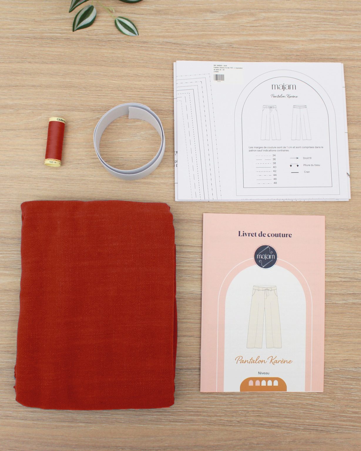 Zoom Kit Pantalon Karène - Brique