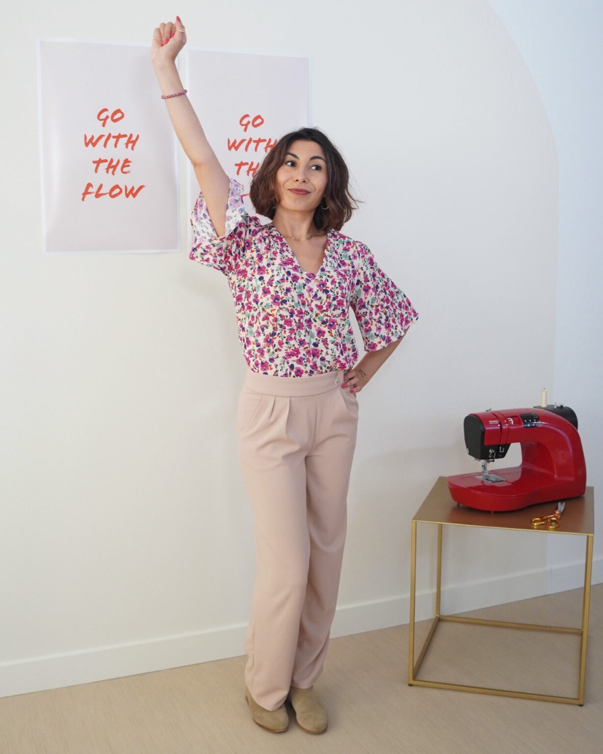 Kit blouse Pétillante - Pensée Fuchsia (2)