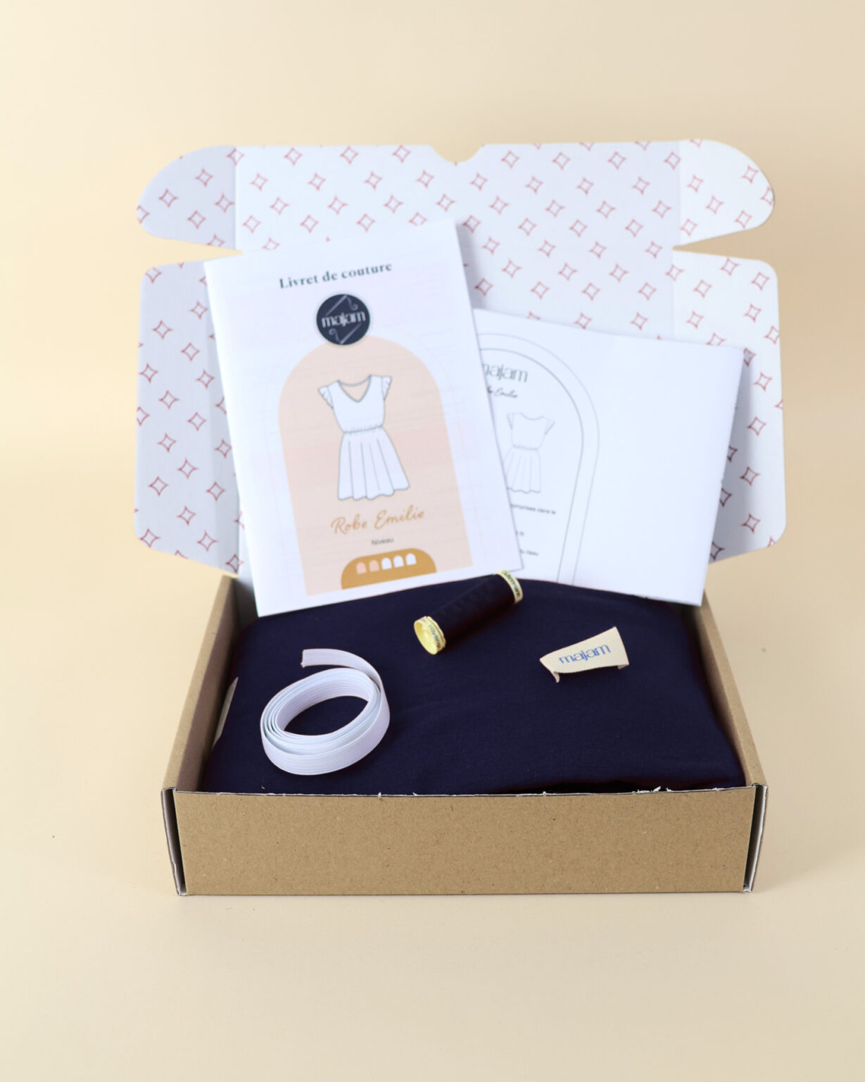 Kit robe Emilie - jersey bleu marine