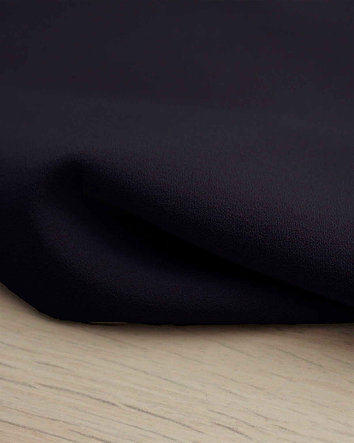 Crêpe poly-viscose - bleu marine - 2