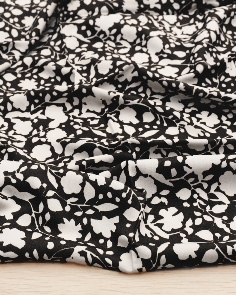 Viscose Empreinte - réglisse - 1