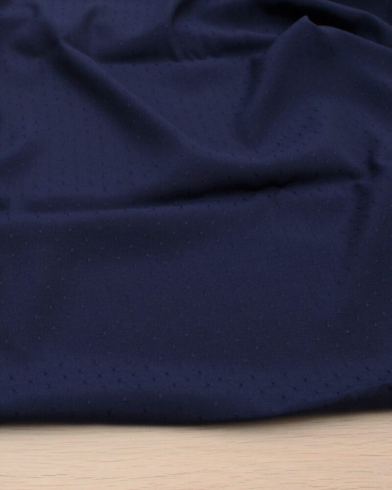 Crepe de viscose plumetis - bleu marine