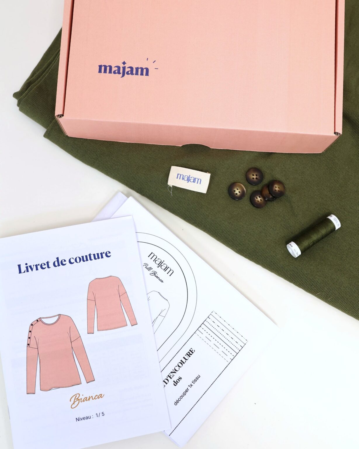 kit-robe-pull-maille-kaki