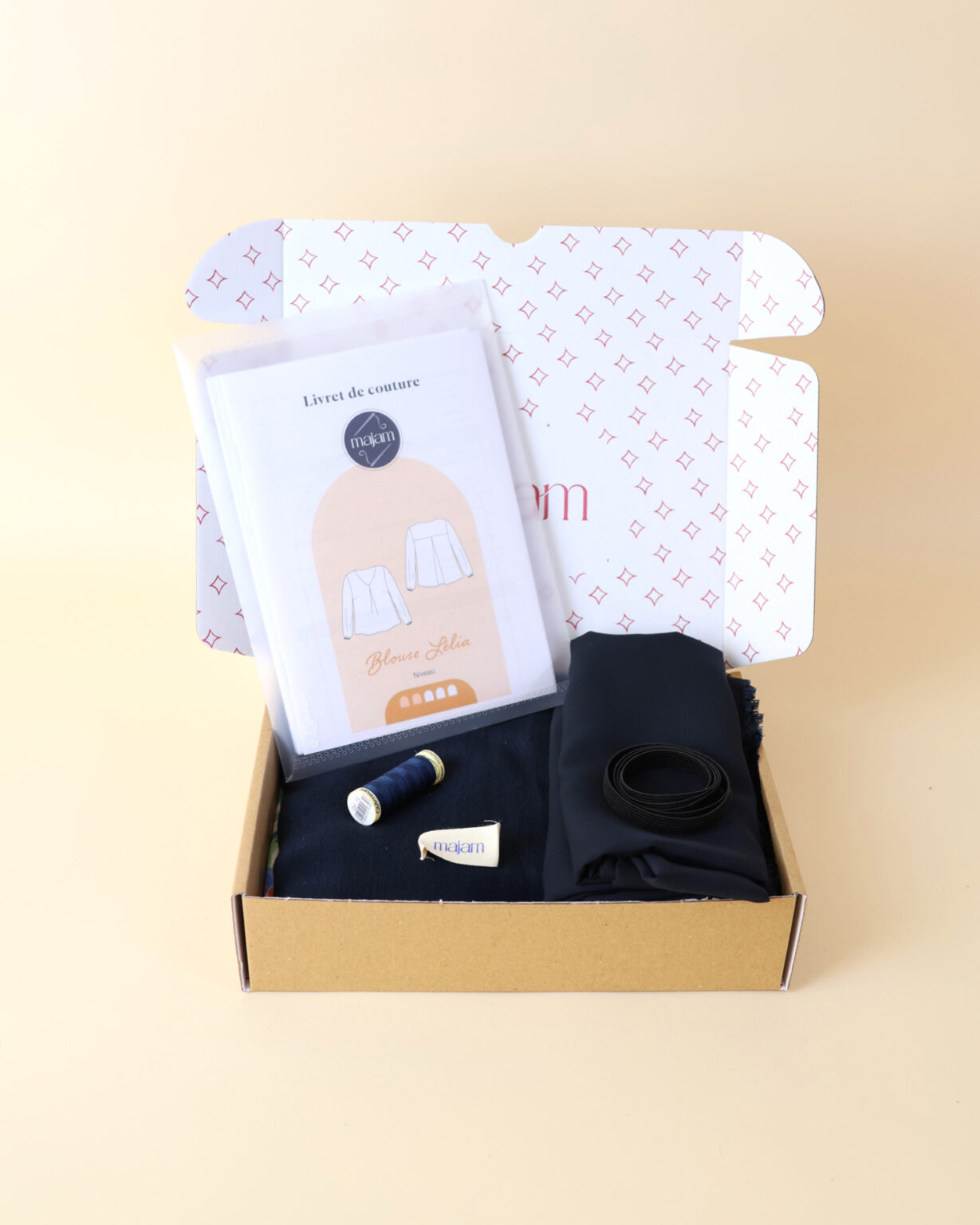 Kit blouse Lélia - voile bleu marine