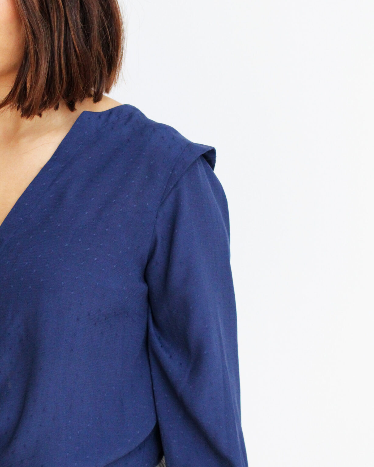 Kit couture blouse Solène - bleu marine