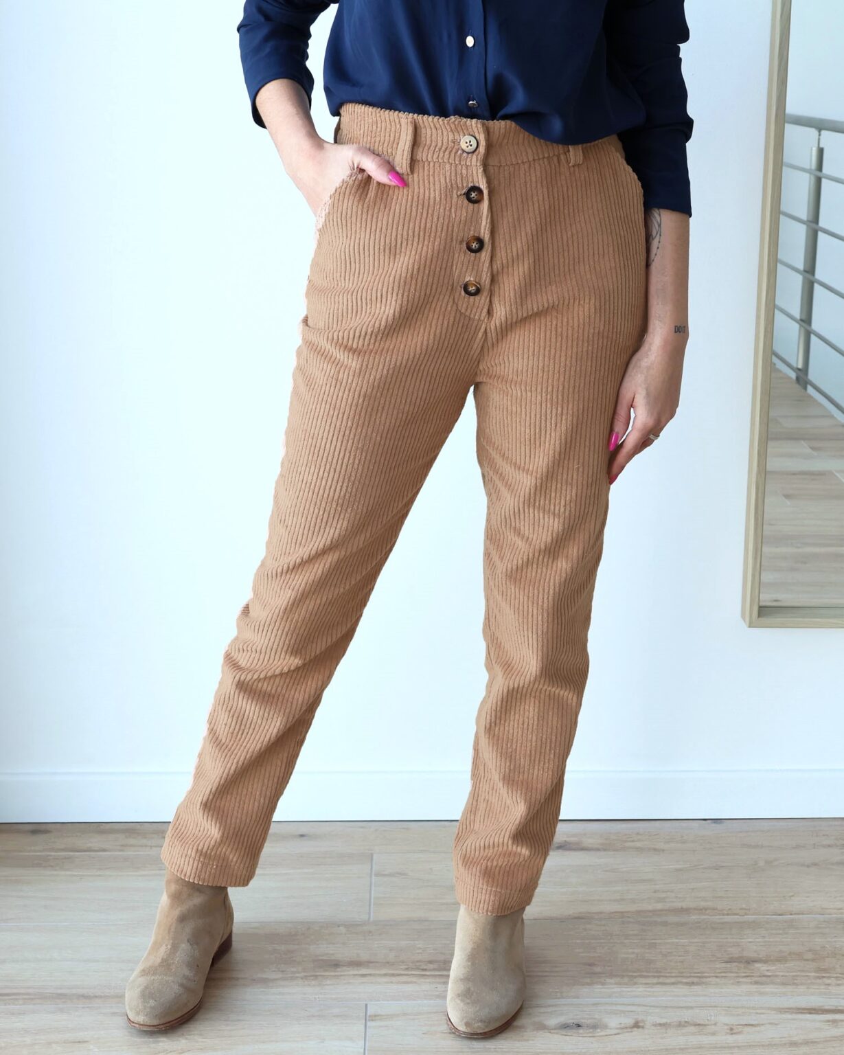 Kit pantalon Robbie - velours camel