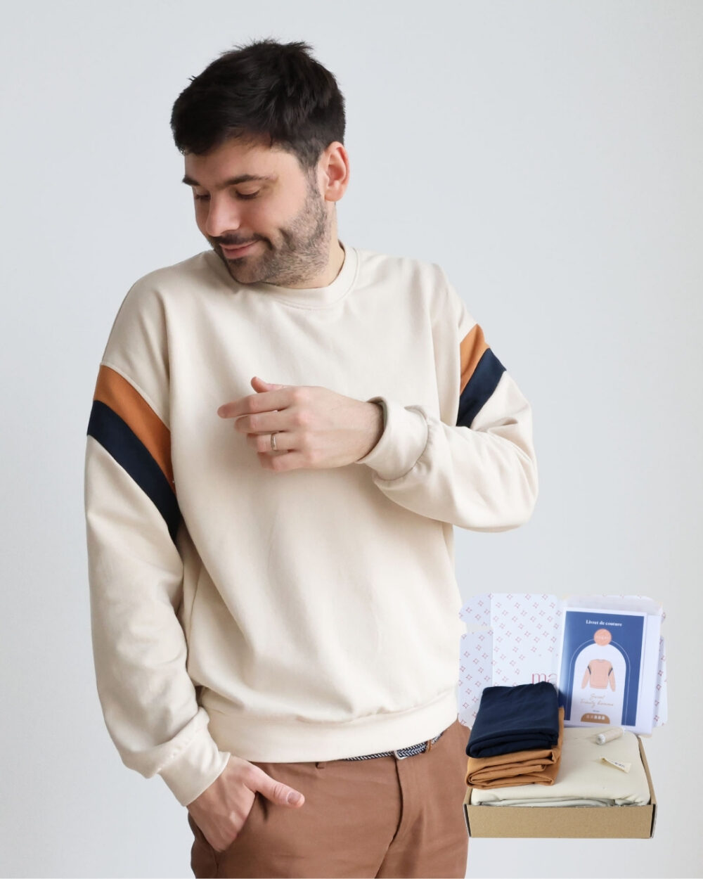 Kit sweat homme Trinity -champagne