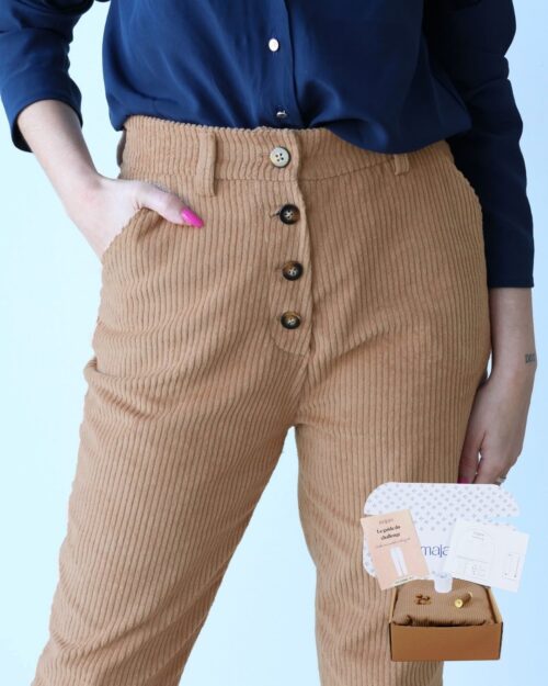 Kit pantalon Robbie -velours camel