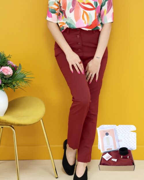 Kit pantalon Robbie - gabardine bordeaux