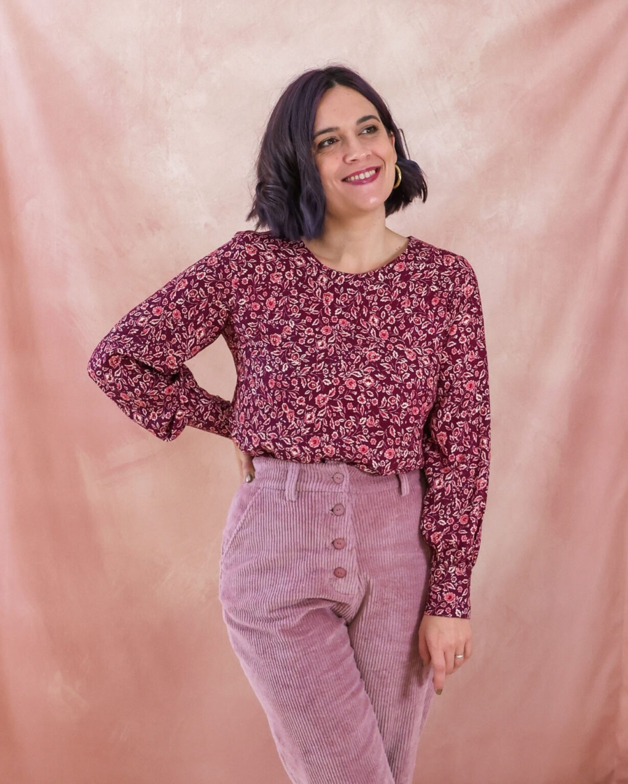 Kit pantalon Robbie - velours rose